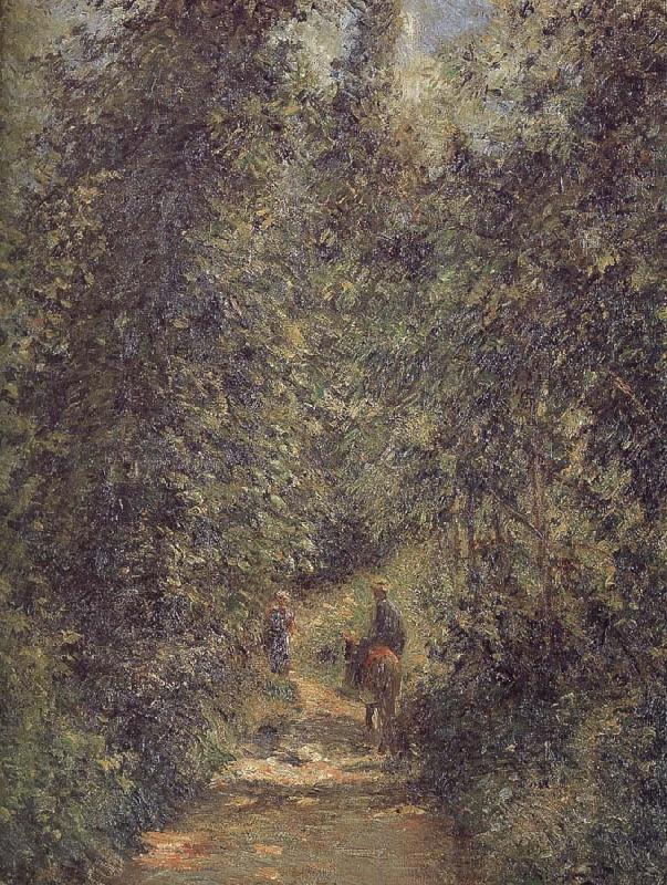 Camille Pissarro Summer forest road oil painting image